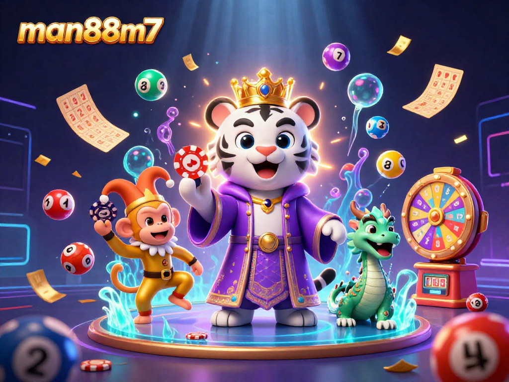 Engage in thrilling wins at man88m7 while colorful lottery balls bounce in an electrifying atmosphere.