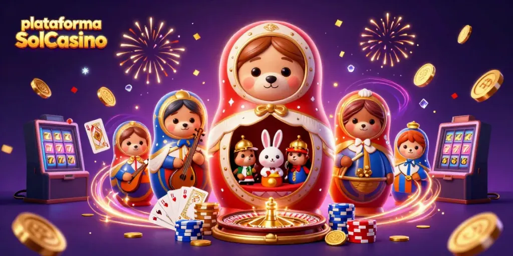 La plataforma SolCasino ofrece una experiencia de juego rica y emocionante con personajes coloridos y dinámicos.