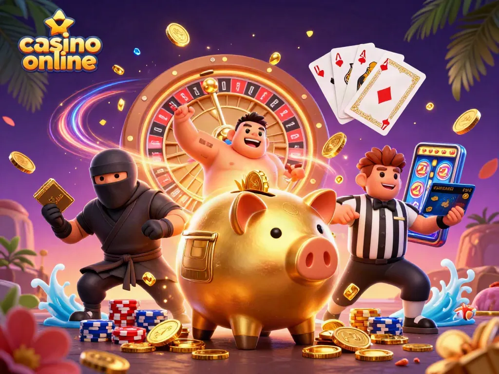 Gira los rodillos de casino online y gana jackpots con tragamonedas de colores vibrantes.