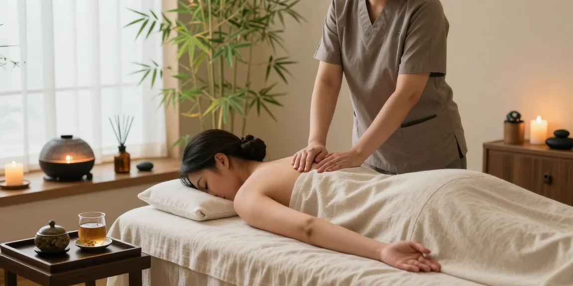 Experience a soothing 용인출장마사지 in a tranquil spa environment, showcasing relaxation and wellness.