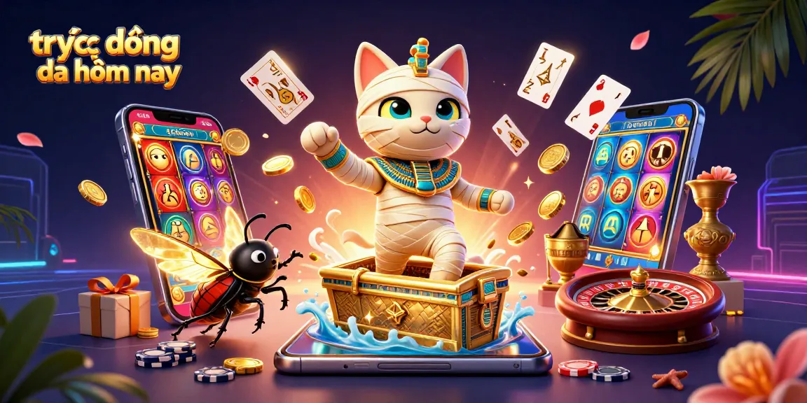 Experience the thrill of trực tiếp bóng đá hôm nay with engaging characters amid a vibrant casino scene.