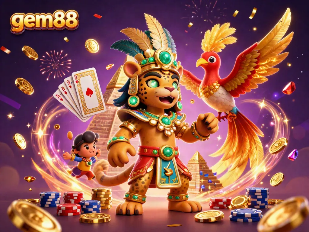 Experience gem88's thrilling casino world with stunning visuals and energetic gaming elements.