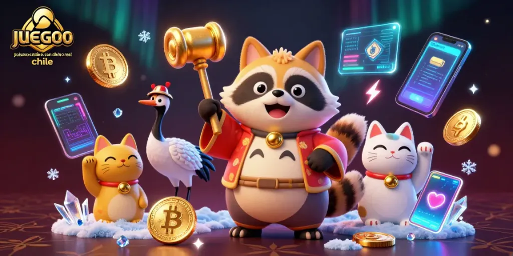 Disfruta juegos de casino online con dinero real chile con un tanuki y gatos de la fortuna.