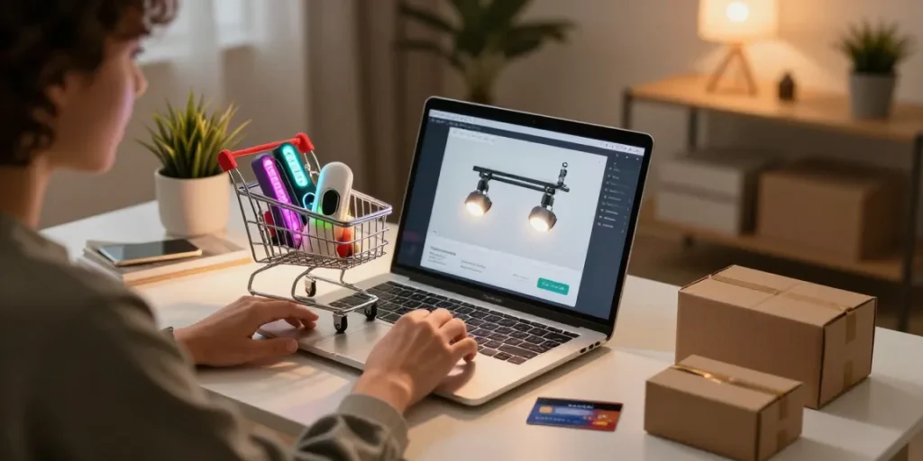 Sina magnetica for LED lights showcased in an online shopping experience, best deals on e-commerce platform.