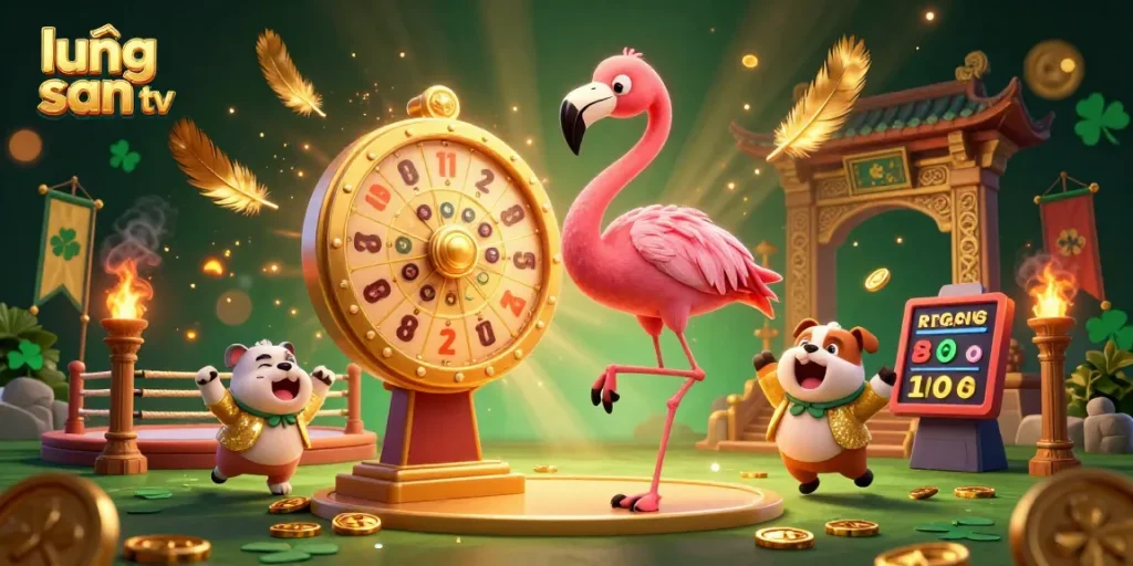 Experience thrilling gaming moments with lương sơn tv, featuring exciting prize reveals in a dynamic 3D scene.