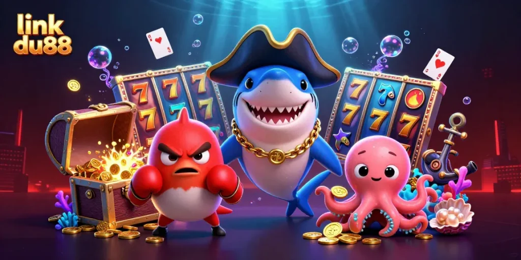 Engage with link du88 for thrilling casino games in a vibrant underwater scene!